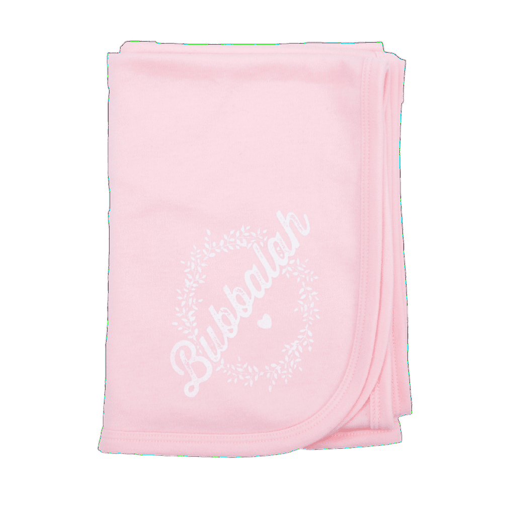 Oy Vey Baby Blanket Pink Rose Bubbalah Blanket
