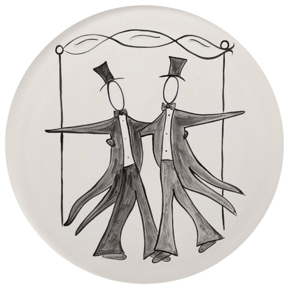 Suzaluna - Personalized Wedding Couple Under the Chuppah Plate - ModernTribe