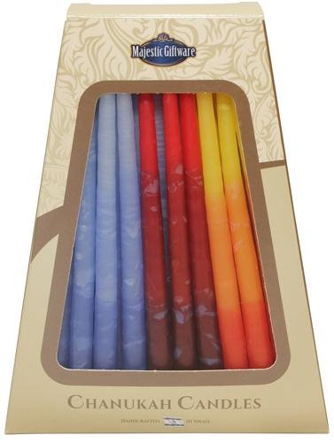 Other Candles Mullticolor Safed Handcrafted Hanukkah Candles - Multicolor Deluxe