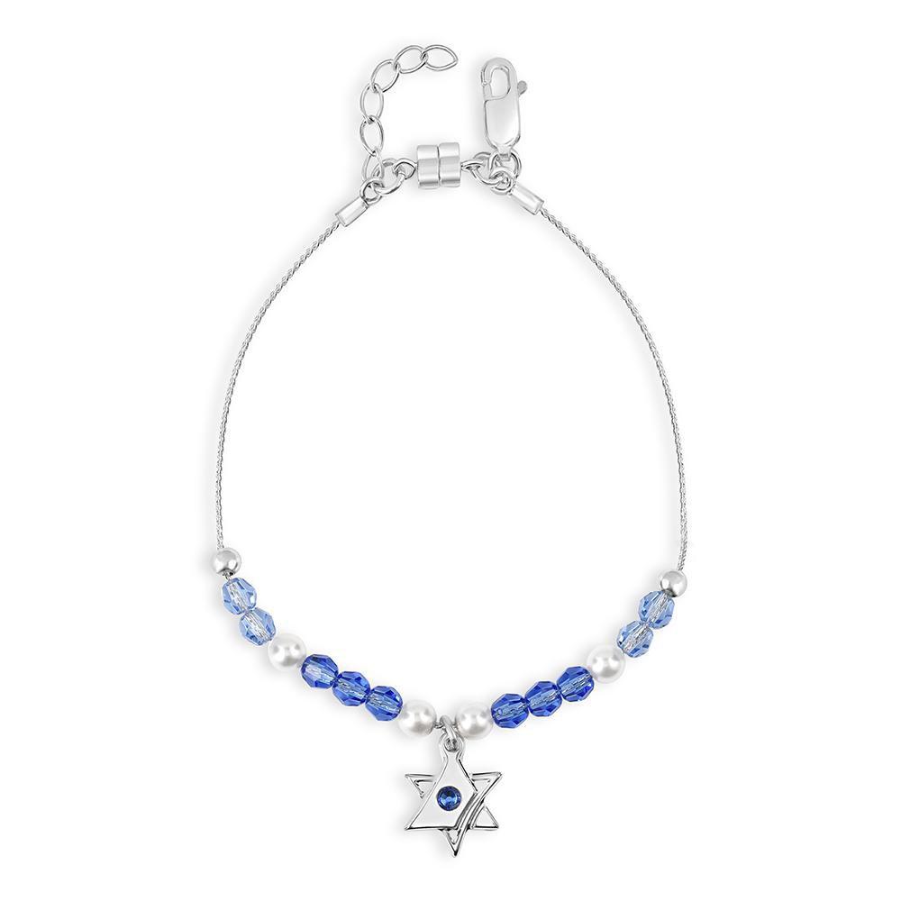 Shira Jewelry - Interlocking Star of David Bracelet – Blue Shades - ModernTribe