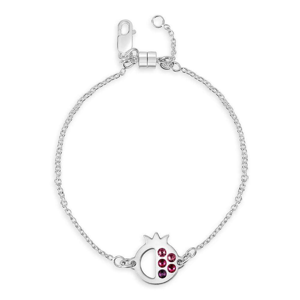 Shira Jewelry Bracelets Silver Sparkling Pomegranate Bracelet – Purple Shades