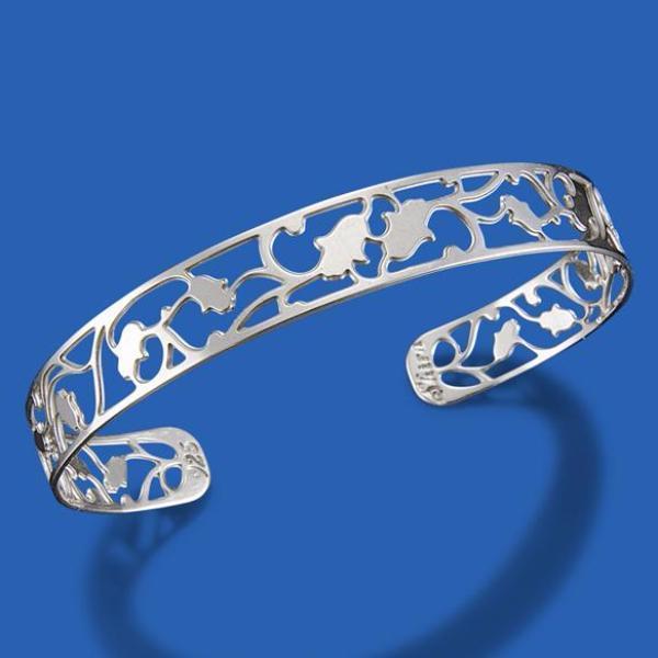 Shira Jewelry Bracelets Silver Hamsa Lace Bracelet