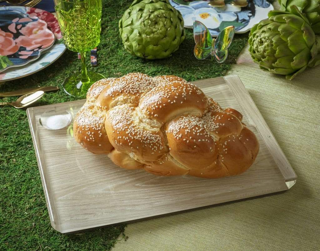 Apeloig Collection - Solid Acrylic Challah Board and Knife - ModernTribe