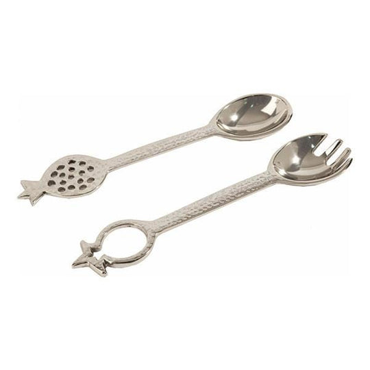 Hammered Pomegranate Salad Spoon Set by Yair Emanuel