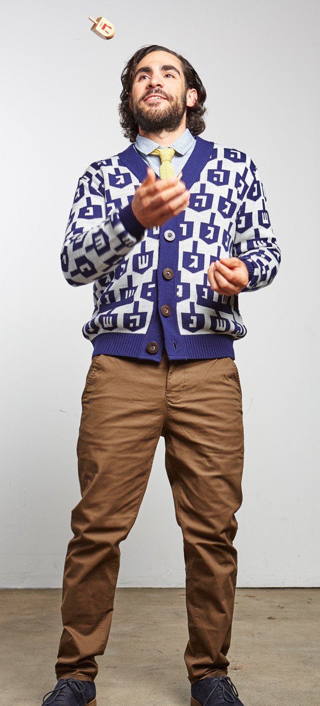Geltfiend Sweaters Classic Spinmaster Hanukkah Sweater