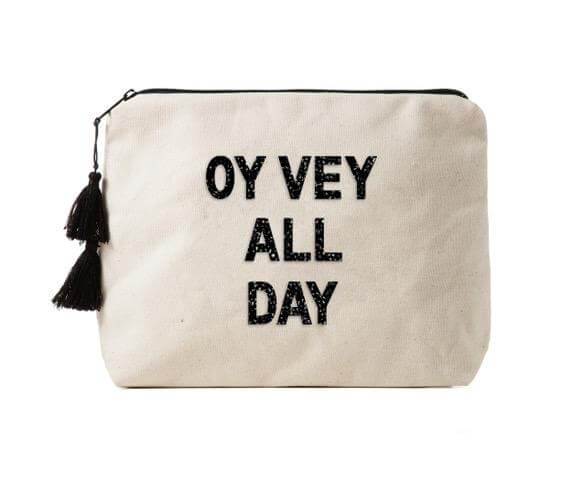 Fallon & Royce Tote White Oy Vey All Day - Crystal Clutch