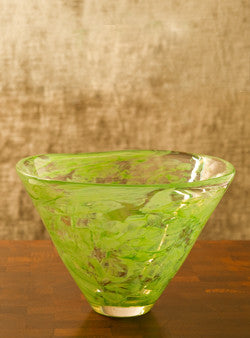Mazel Tov Glass Smash Glass V Bowl Brights! Wedding Glass Heirloom Vases, Bowls, or Mezuzah Cover