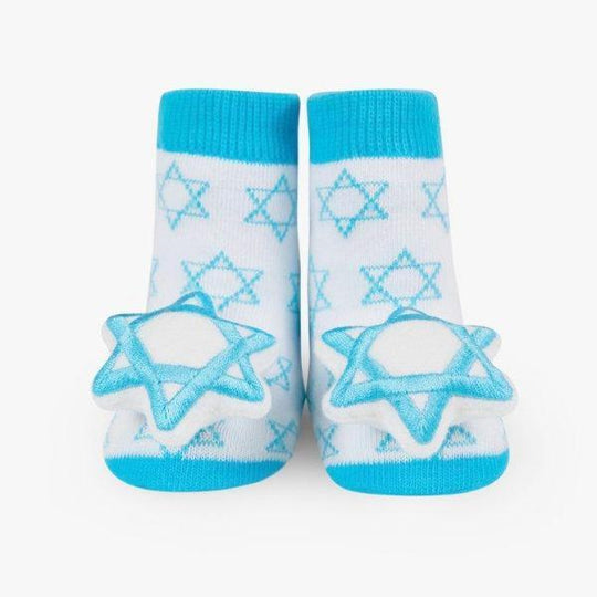 Star of David Rattle Socks