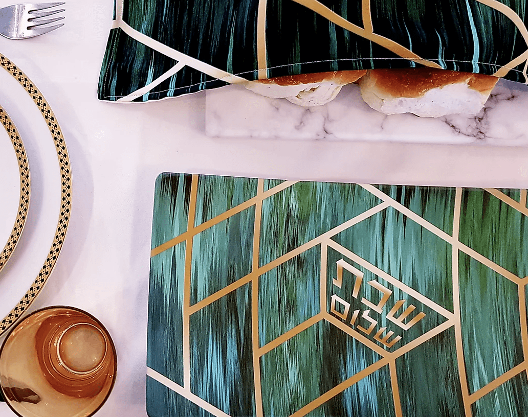 Danke Judaica - The Green Deco Challah Tray - ModernTribe