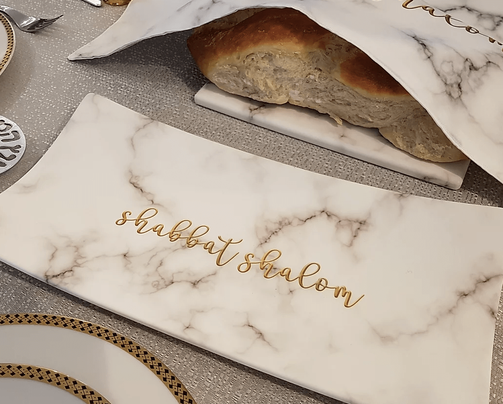 Danke Judaica - Marble Challah Tray - ModernTribe