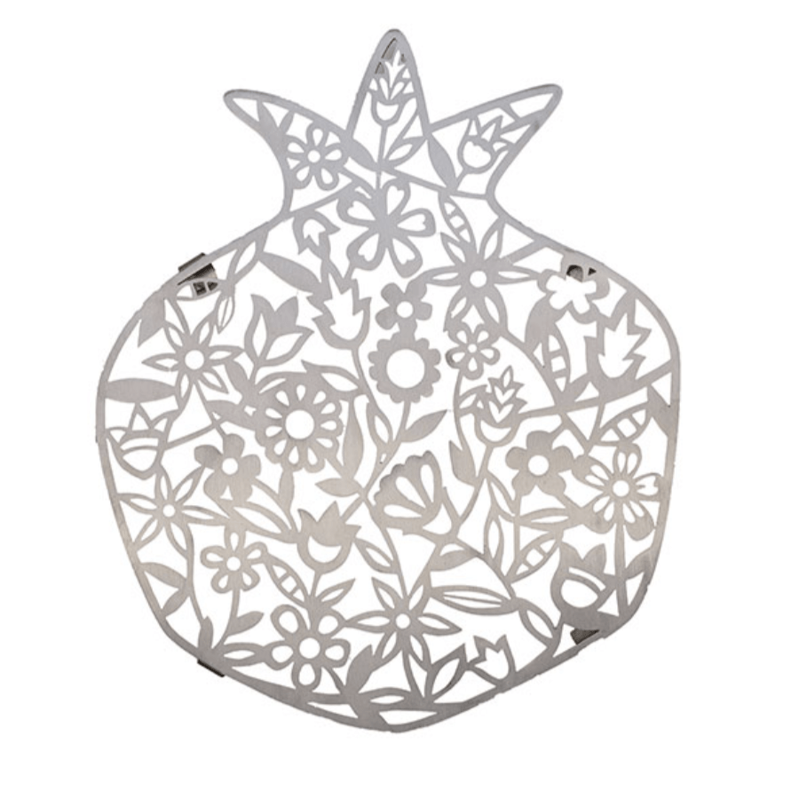 Yair Emanuel - Floral Pomegranate Laser Cut Trivet by Yair Emanuel - ModernTribe
