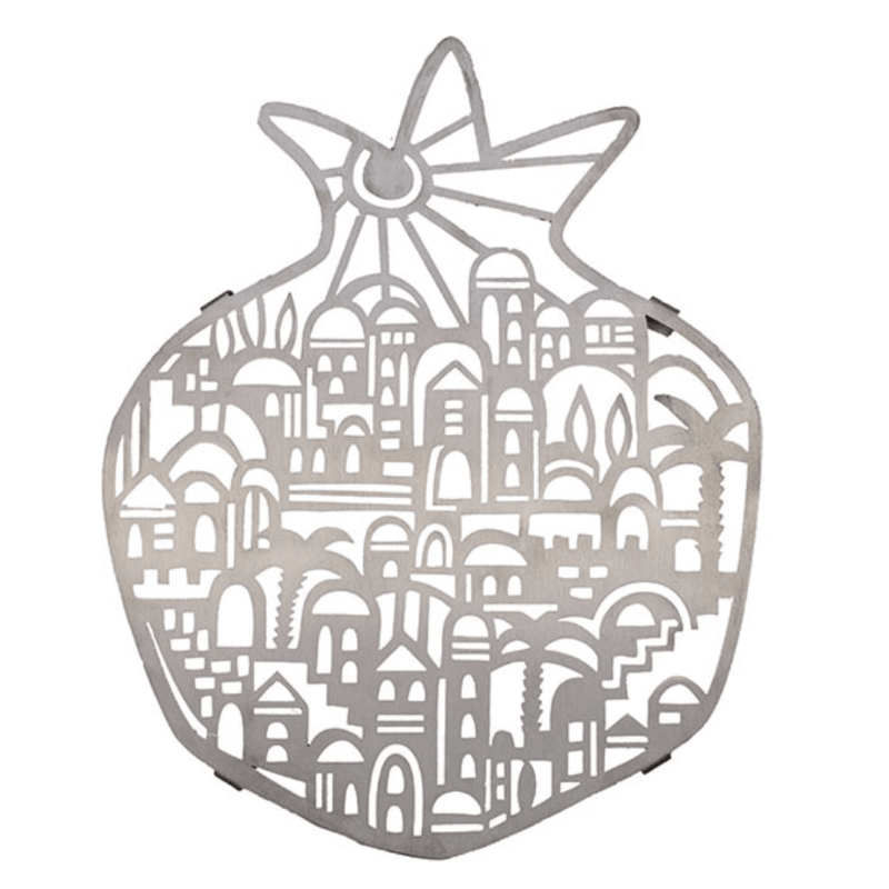 Yair Emanuel - Jerusalem Pomegranate Laser Cut Trivet by Yair Emanuel - ModernTribe