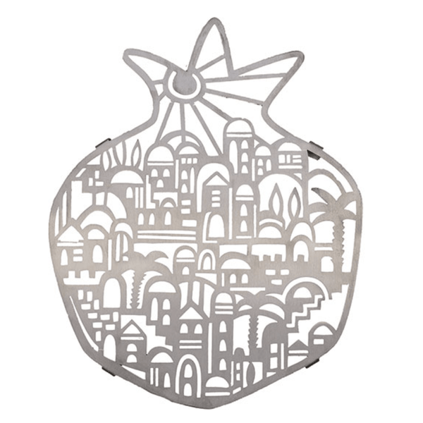 Yair Emanuel Stand Alone Hamsa – Colorful Laser Cut Jerusalem Design, Large (SHL-3)