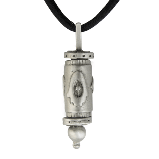 Amulet Prayer Wheel Pendent by Emily Rosenfeld