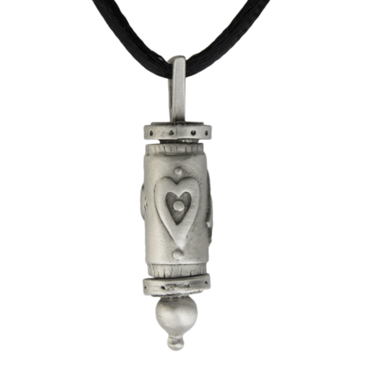 Emily Rosenfeld Necklaces Silver Amulet Prayer Wheel Pendent by Emily Rosenfeld