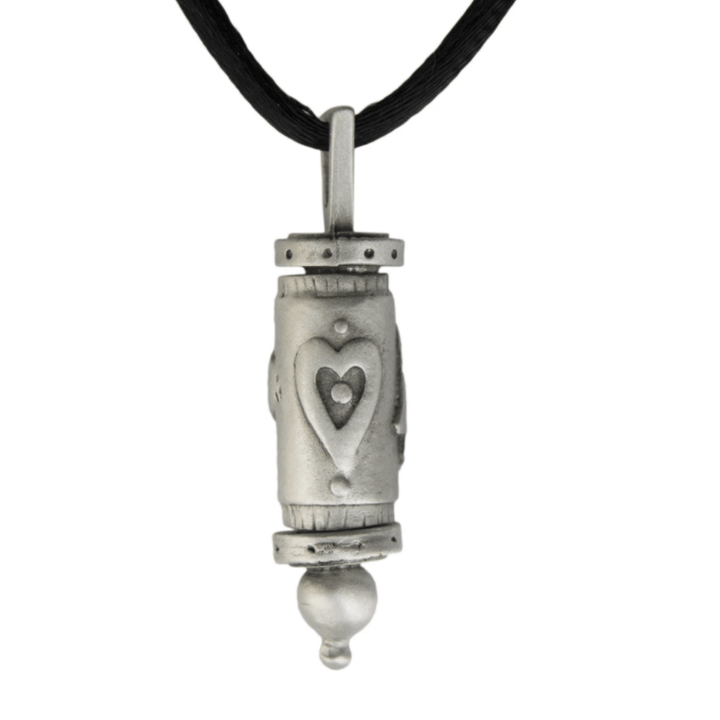 Emily Rosenfeld Necklaces Silver Amulet Prayer Wheel Pendent by Emily Rosenfeld