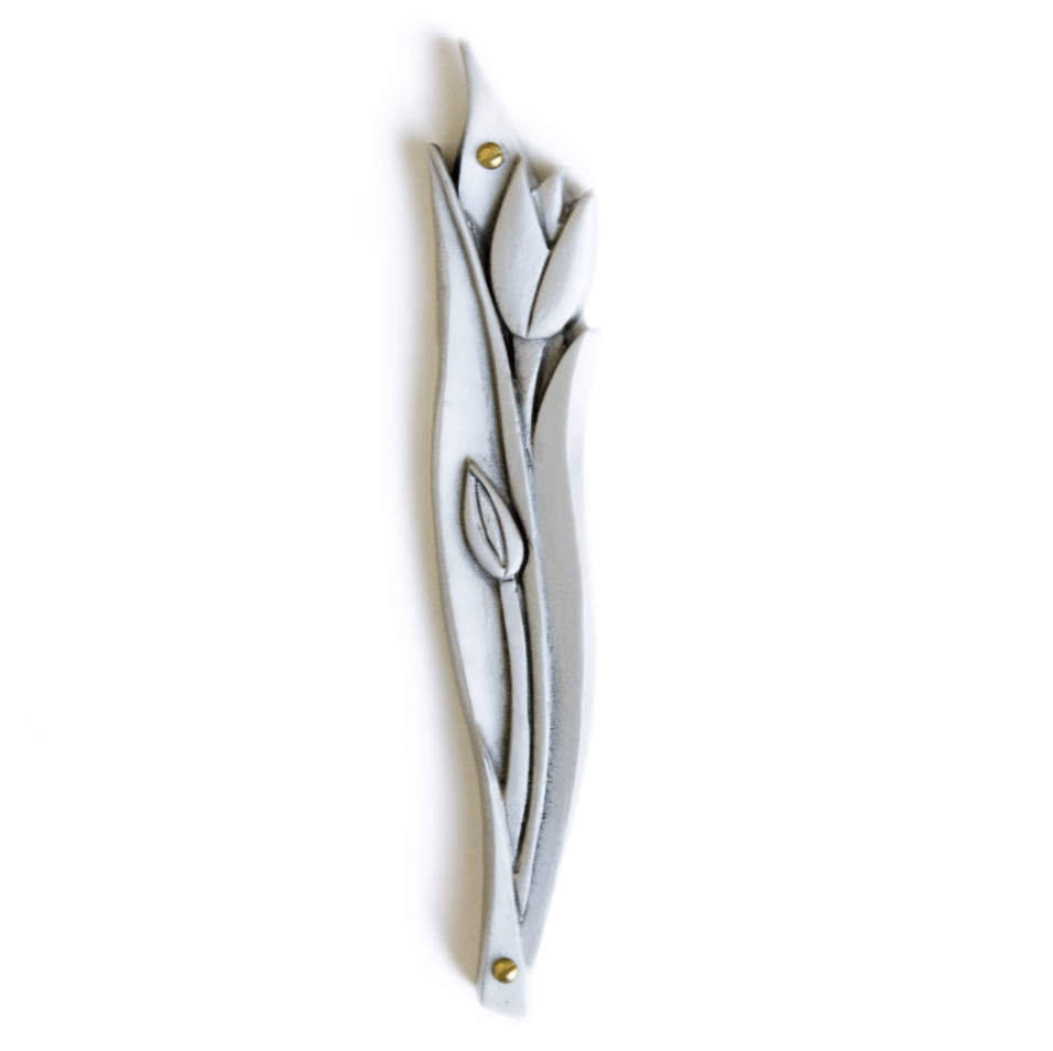 Tulip Mezuzah By Emily Rosenfeld
