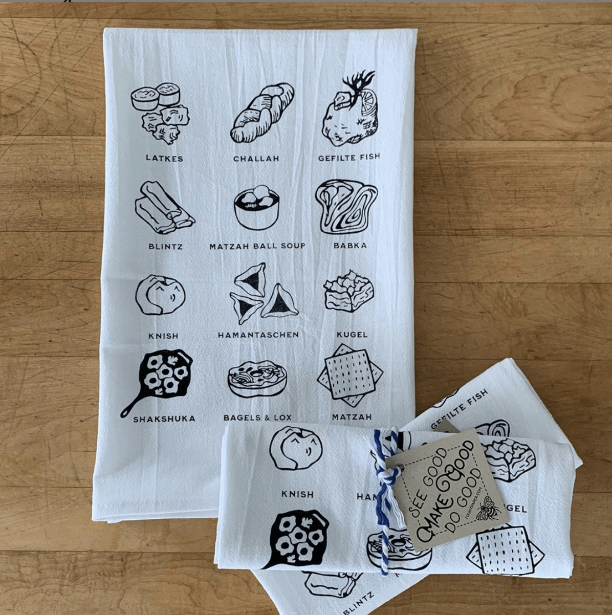 Fount Paper Tea Towels Jewish Foods Kitchen Towel