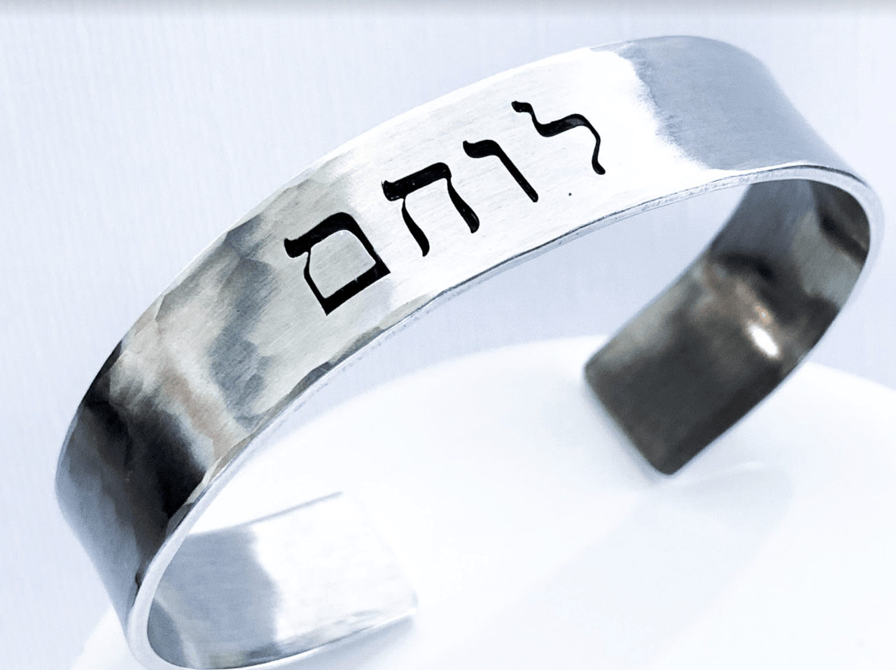 Everything Beautiful - Thick Hammered Warrior Cuff - Aluminum - ModernTribe