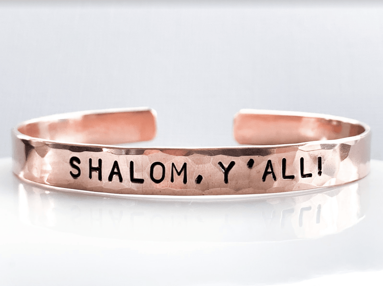 Everything Beautiful - Shalom Y'All! Hammered Cuff Bracelet - Copper - ModernTribe