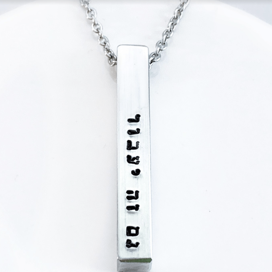 Everything Beautiful - This Too Shall Pass Four - Sided Bar Necklace - Aluminum - ModernTribe