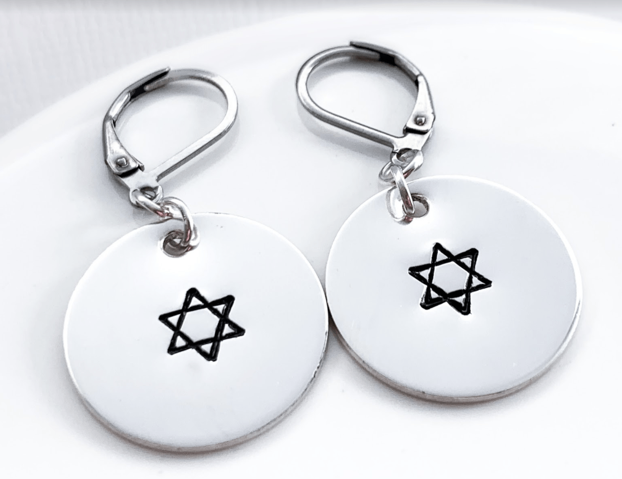 Everything Beautiful Earrings Sterling Silver Star of David Earrings - Sterling Silver