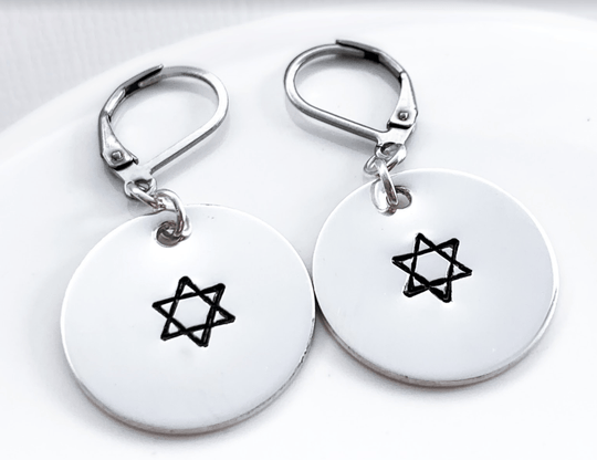 Star of David Earrings - Sterling Silver