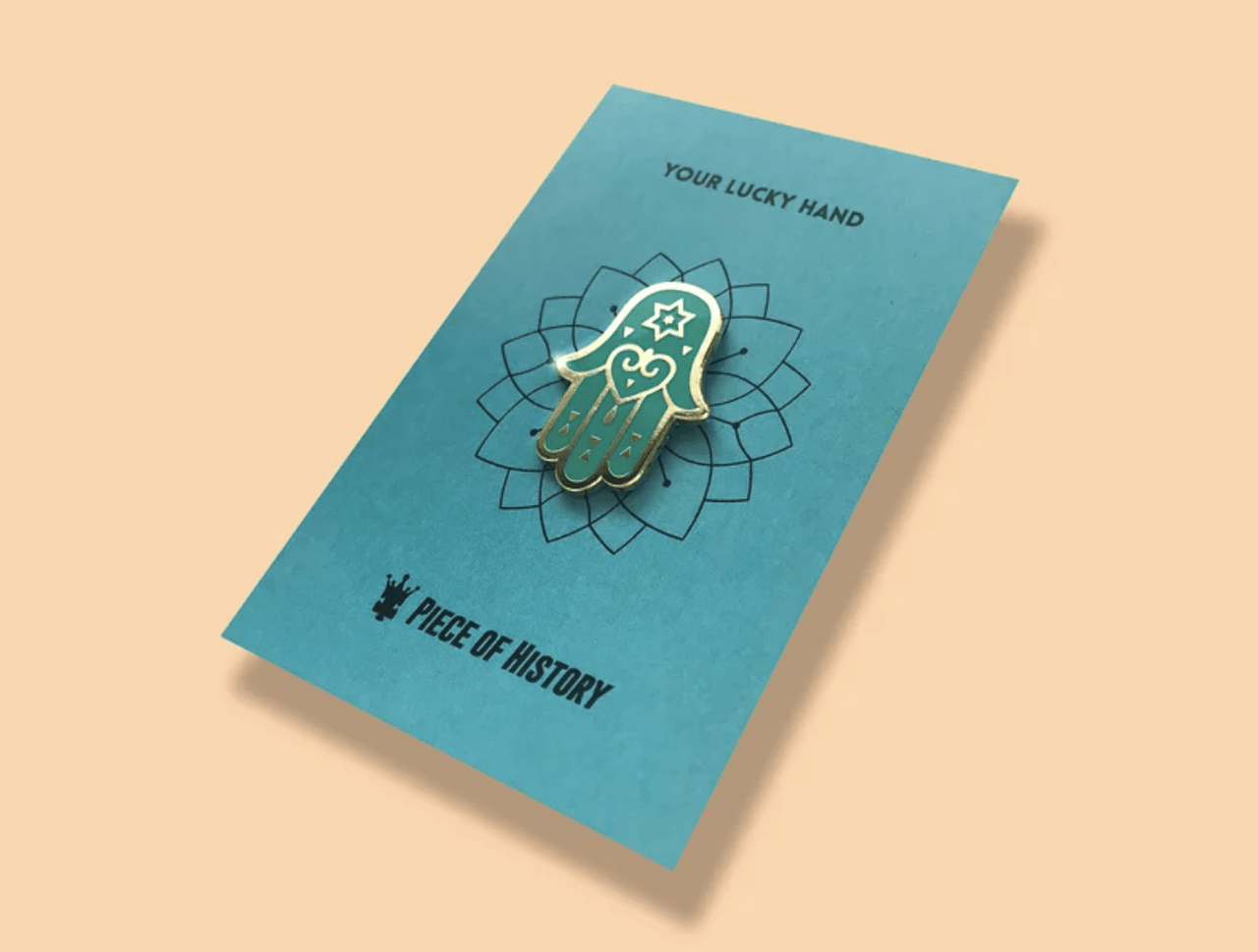Piece of History - Hamsa Pin - Green - ModernTribe
