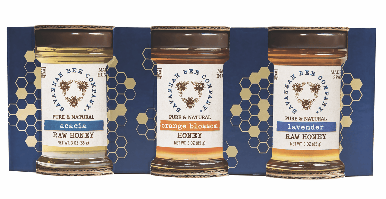Savannah Bee Company - Artisanal Honey Sampler - 3oz Acacia, Orange Blossom, Lavender - ModernTribe