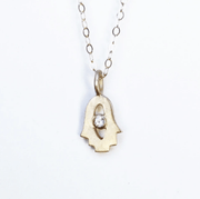 Emily Rosenfeld Necklaces 14k Gold Tiny Hamsa Amulet by Emily Rosenfeld