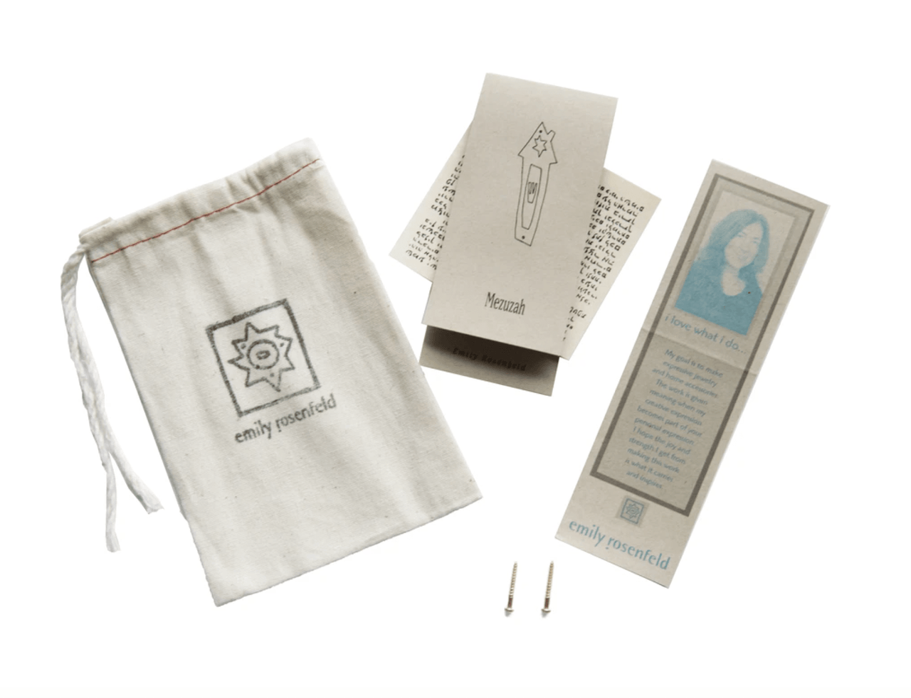 Emily Rosenfeld - Pewter Deco Mezuzah by Emily Rosenfeld - ModernTribe