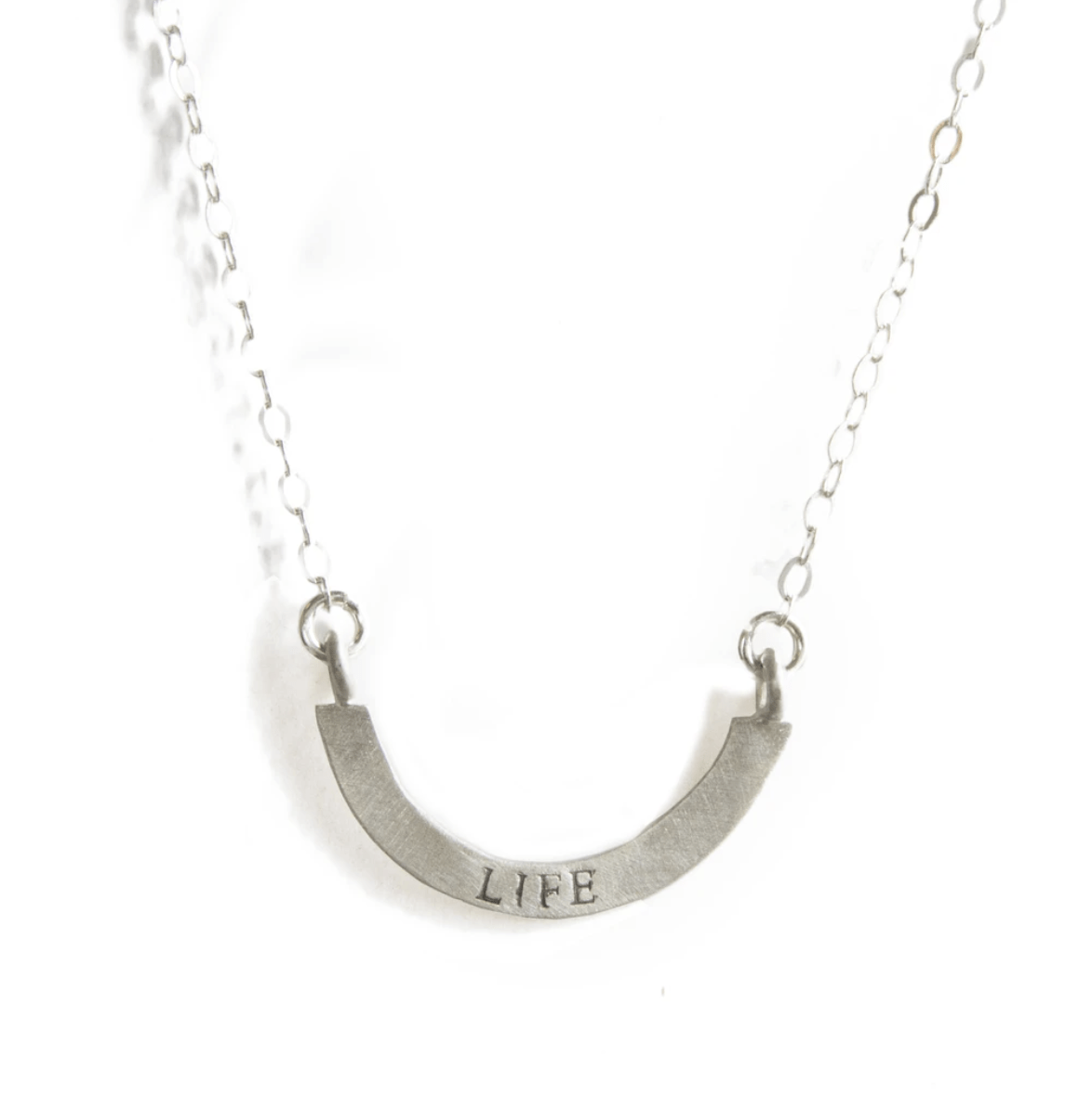 Emily Rosenfeld Necklaces Silver Chai Cup Half Full Single Necklace by Emily Rosenfeld