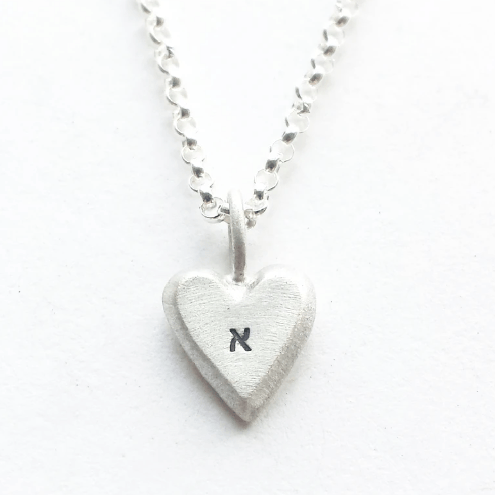 Emily Rosenfeld - Personalized Tiny Heart Sterling Silver Necklace by Emily Rosenfeld In Hebrew - ModernTribe