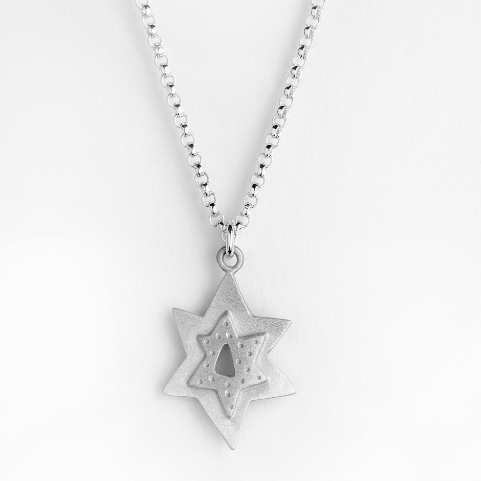 Emily Rosenfeld Necklaces Silver / Medium Sterling Silver Star of David Necklace by Emily Rosenfeld - Small or Medium