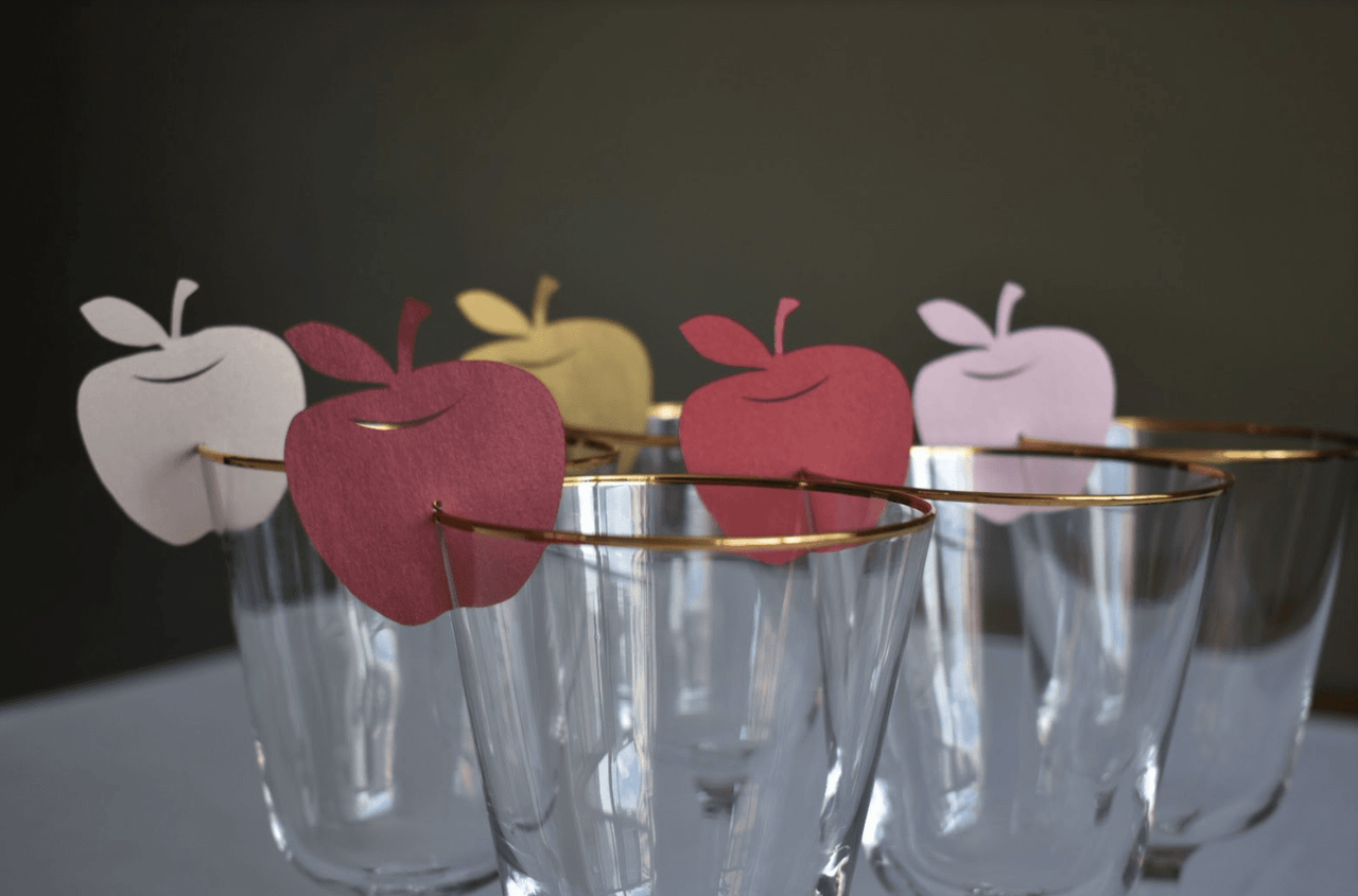 The KitCut - Apple Wine Glass Decoration - Set of 10 - ModernTribe