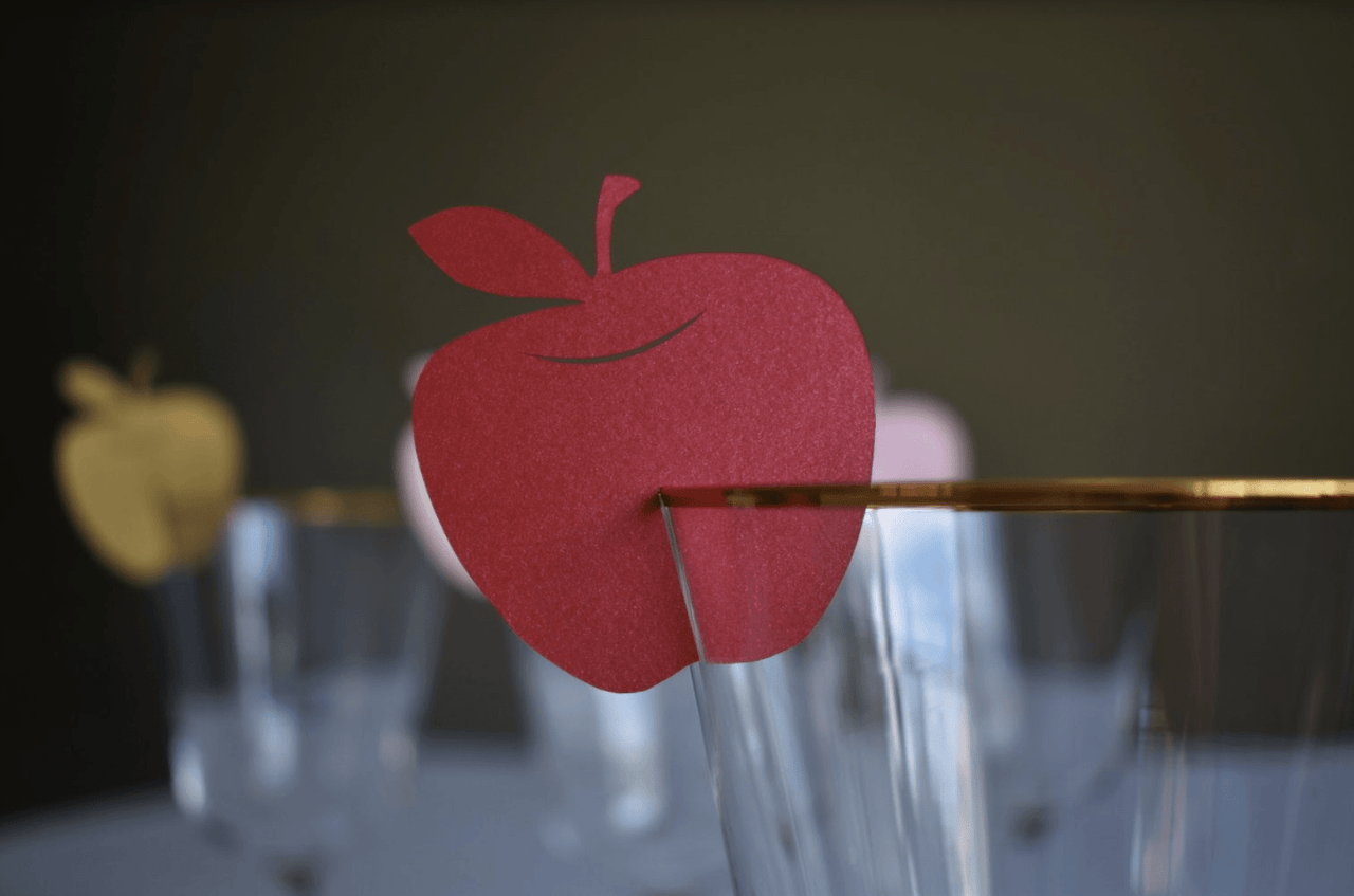 The KitCut - Apple Wine Glass Decoration - Set of 10 - ModernTribe
