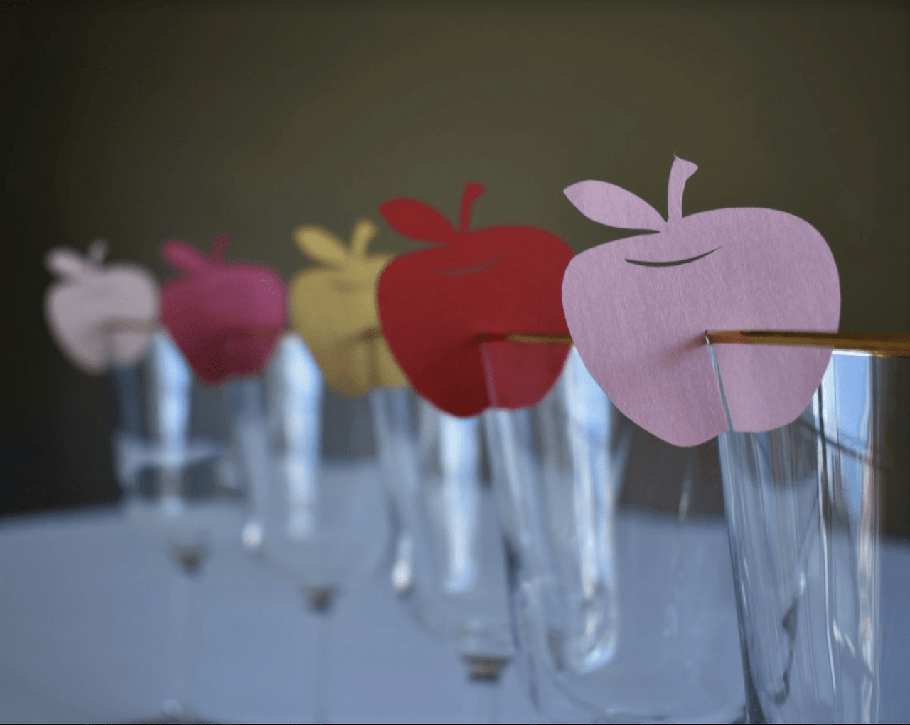 The KitCut - Apple Wine Glass Decoration - Set of 10 - ModernTribe
