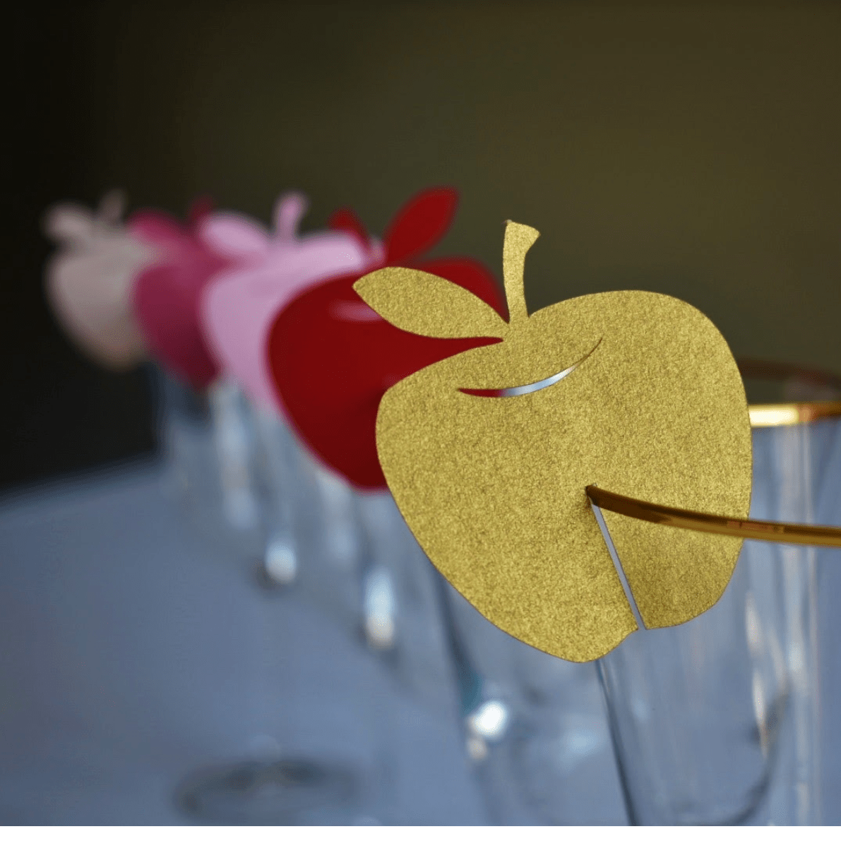 The KitCut - Apple Wine Glass Decoration - Set of 10 - ModernTribe