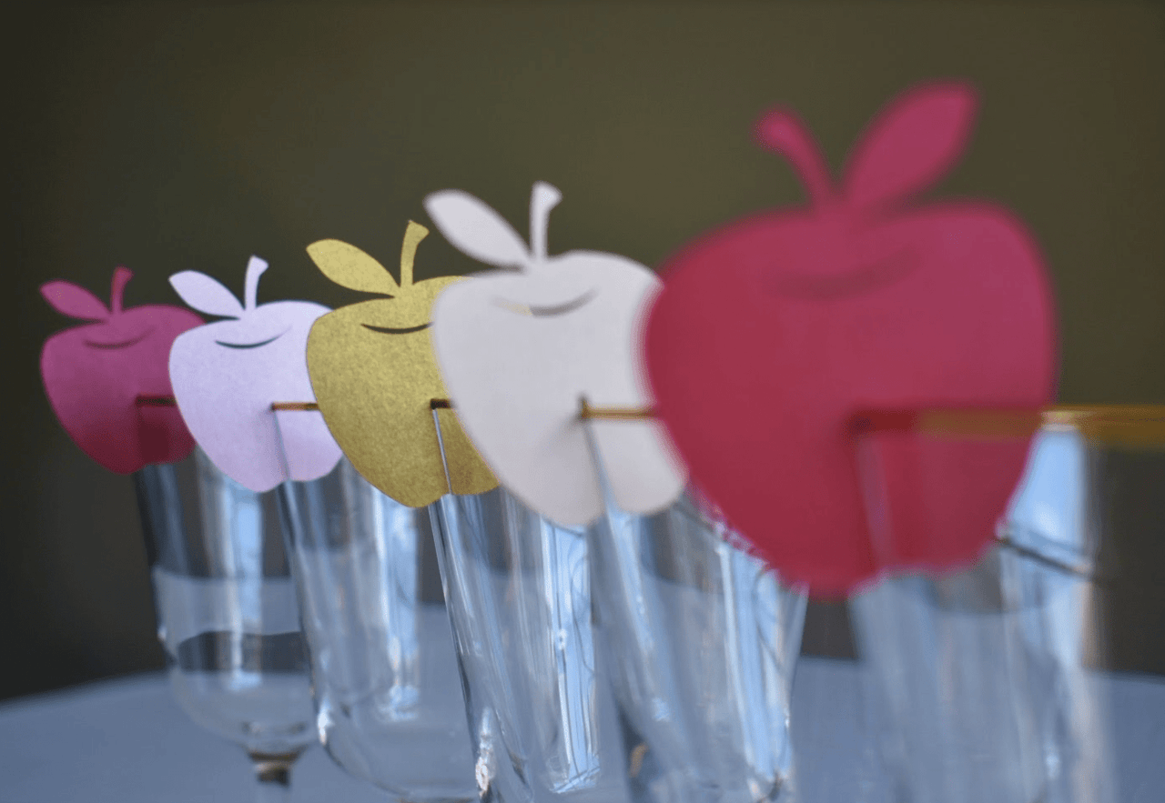 The KitCut - Apple Wine Glass Decoration - Set of 10 - ModernTribe