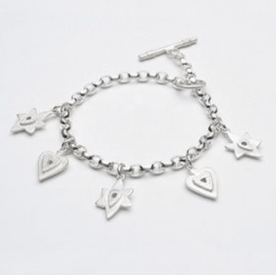 Judaic Multi Charm Bracelet by Emily Rosenfeld