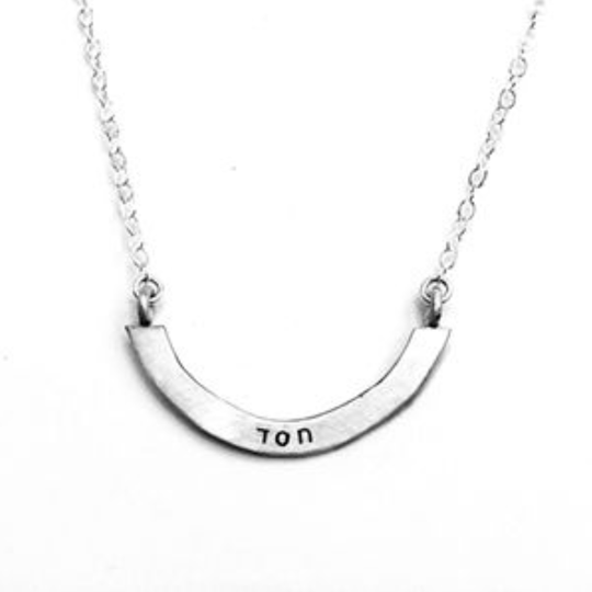 Chessed Cup Half Full Sterling Silver Necklace by Emily Rosenfeld