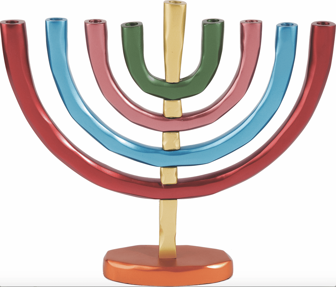 Yair Emanuel - Multicolored Anodized Branches Menorah by Yair Emanuel - ModernTribe