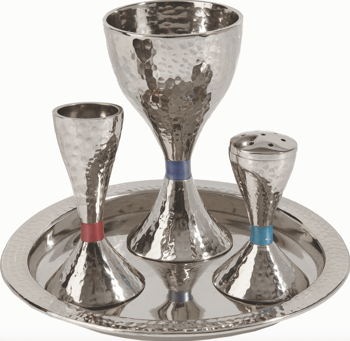 Yair Emanuel Havdalah Set Default Hammered Nickel Havdalah Set by Yair Emanuel