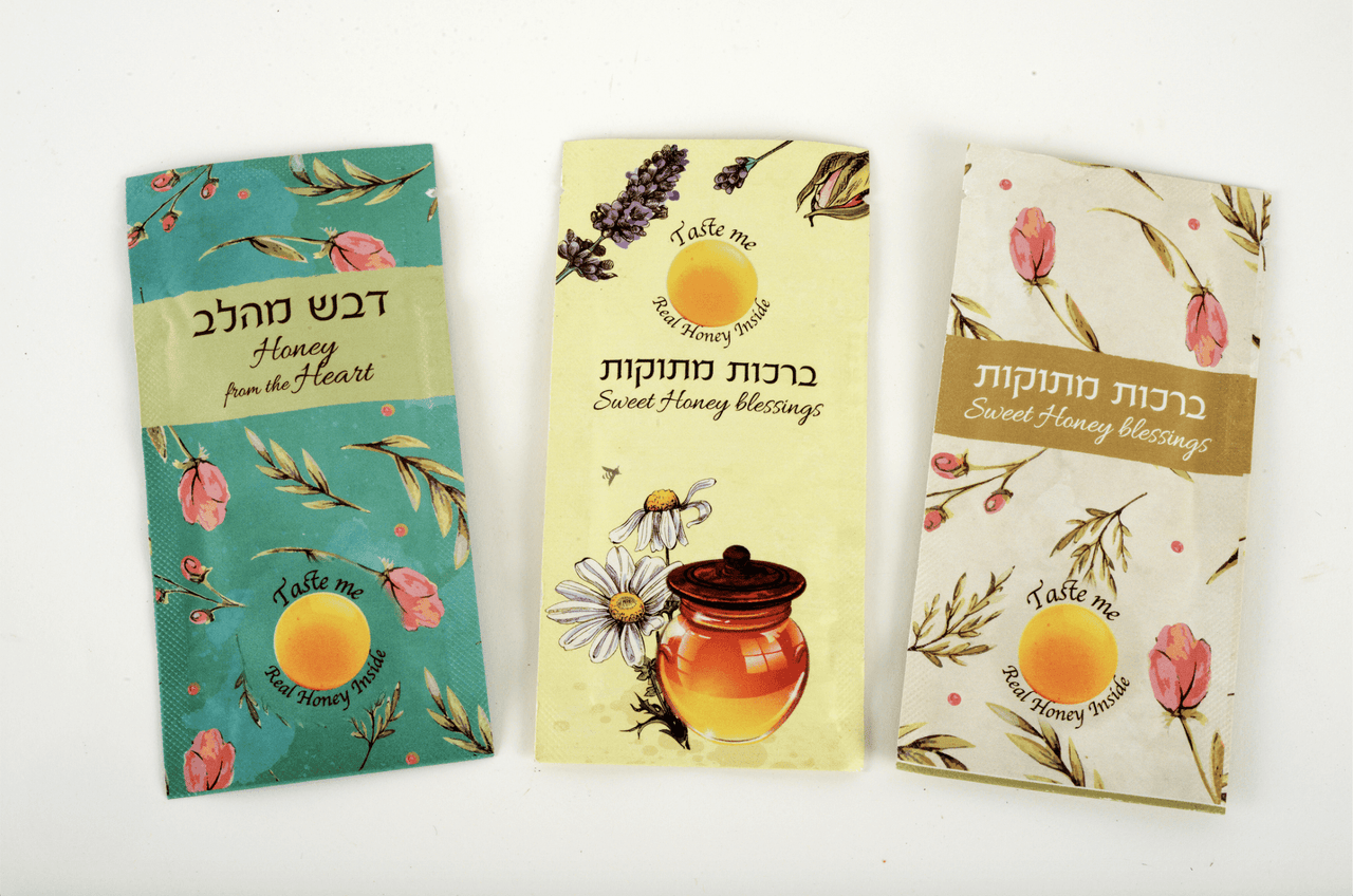Lin's Farm - Tastable Rosh Hashanah Honey Cards - Set of 5 Packets - ModernTribe