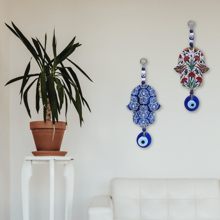 Alef Bet - Floral Hamsa Wall Hanging - ModernTribe