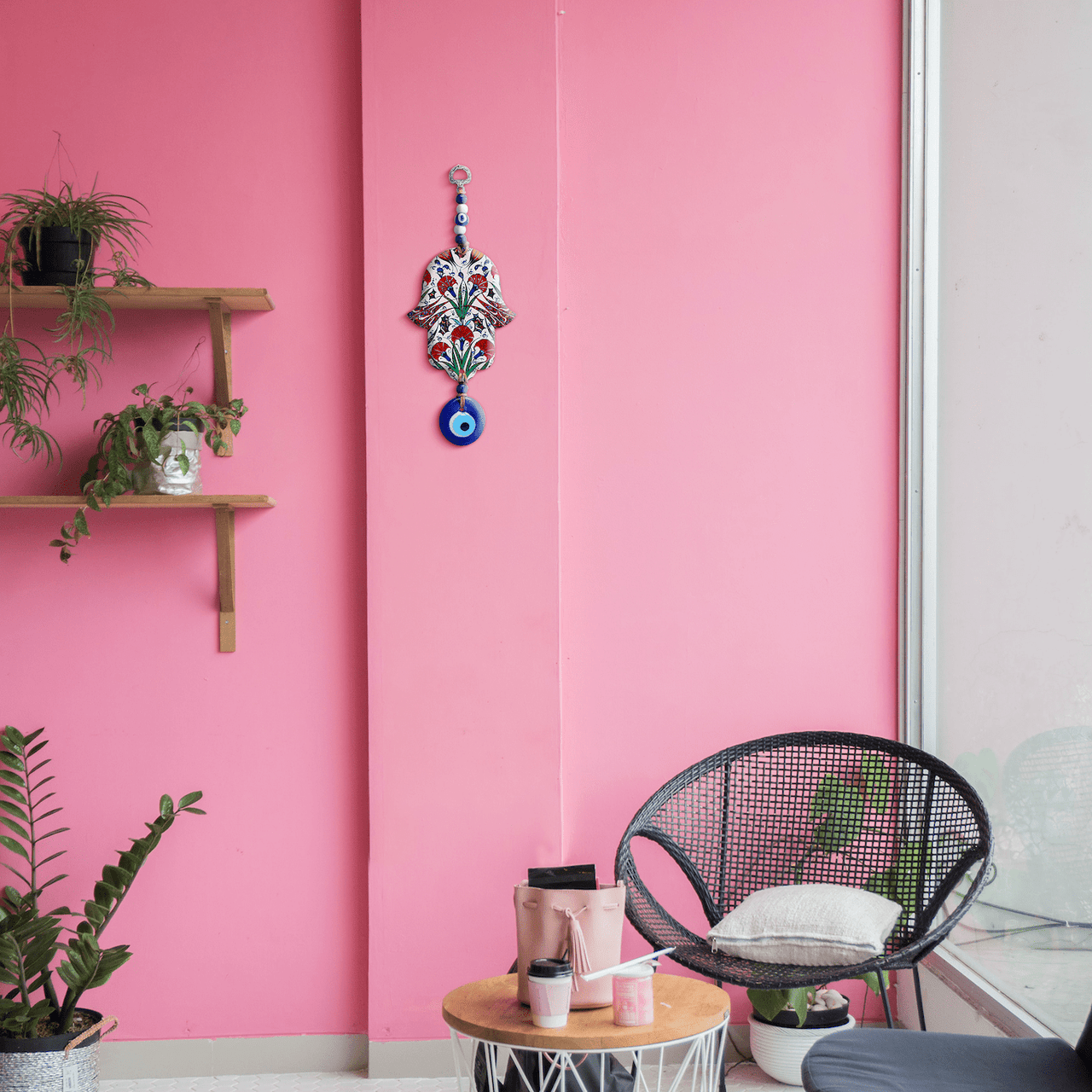 Alef Bet - Floral Hamsa Wall Hanging - ModernTribe