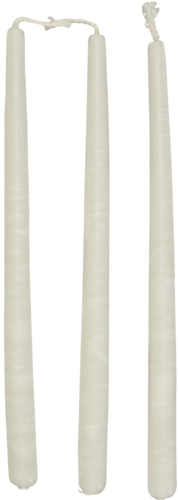 Other Candles White Safed Handcrafted Hanukkah Candles - White Deluxe