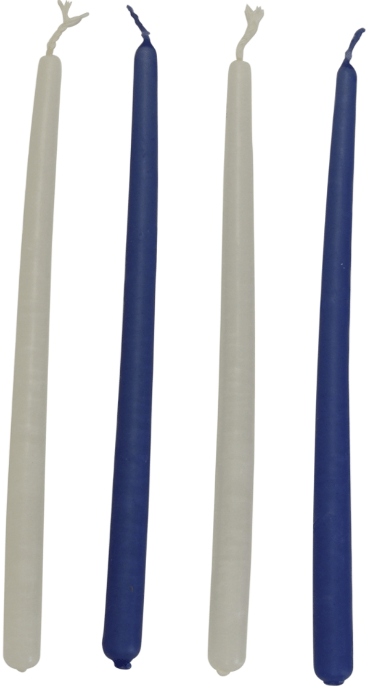 Majestic Giftware - Safed Handcrafted Hanukkah Candles - Blue and White - ModernTribe