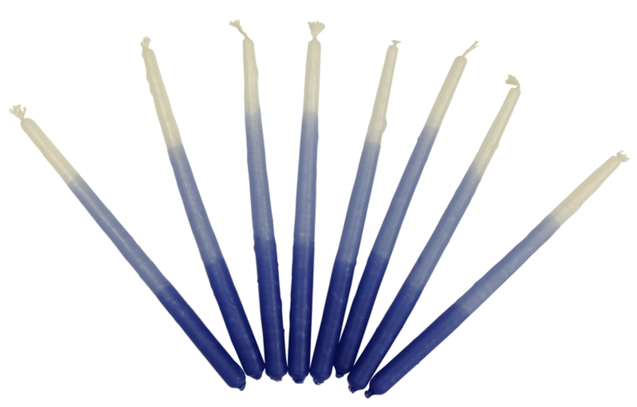 Majestic Giftware - Safed Handcrafted Hanukkah Candles - Blue Deluxe - ModernTribe