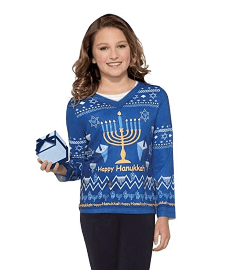 Forum Novelties Sweaters Photo Real Hanukkah Shirt - Kids